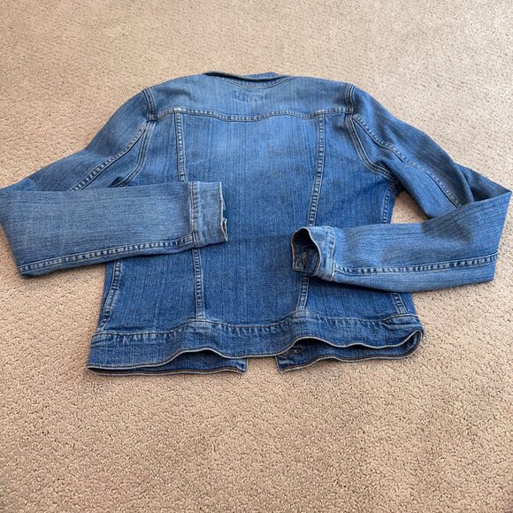 J Brand Denim Jean Jacket Trucker Universe Stretch Fitted Classic LARGE #4030225 - Picture 13 of 14